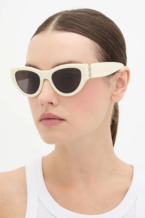 Saint Laurent okulary przeciwsłoneczne damskie kolor beżowy SL M94 - zdjęcie produktu nr 1