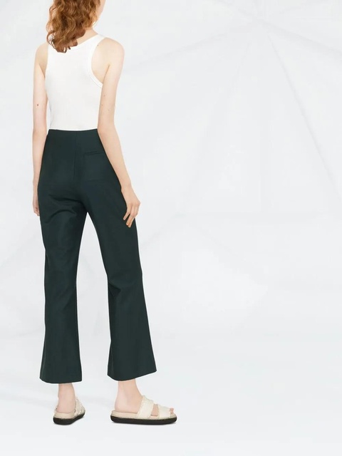 Nanushka Kyma cropped kick-flare trousers - Green - zdjęcie produktu nr 2