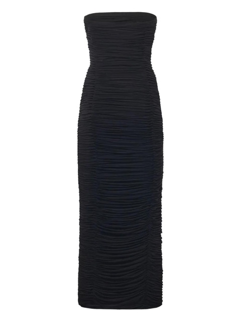 Magda Butrym ruffled strapless dress - Black - zdjęcie produktu nr 2