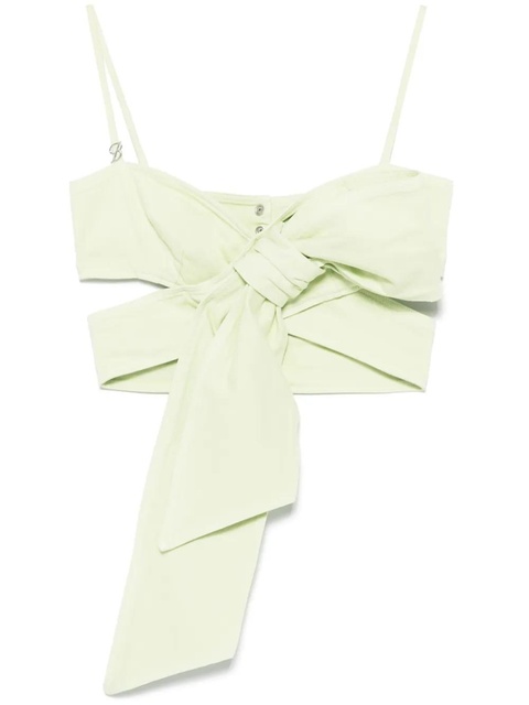 Blumarine bow-detail top - Green - zdjęcie produktu nr 1