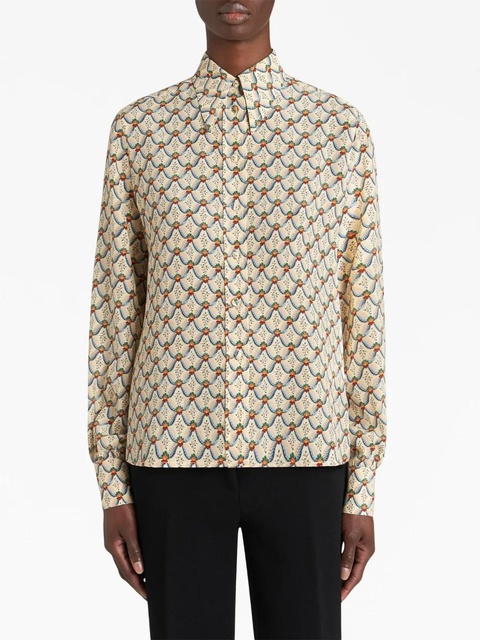 ETRO floral-print silk shirt - Neutrals - zdjęcie produktu nr 2