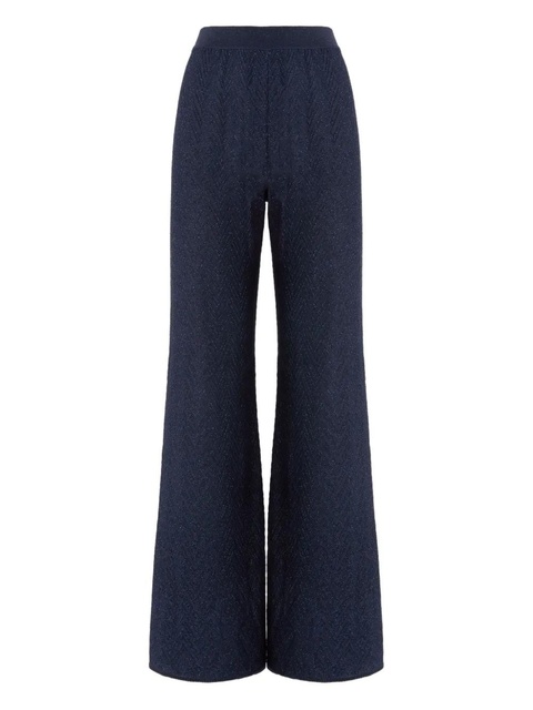 Missoni zigzag pattern flared trousers - Blue - zdjęcie produktu nr 1