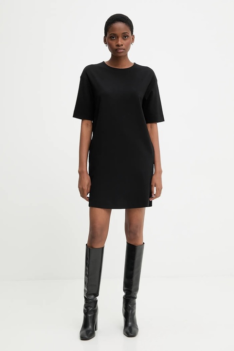 United Colors of Benetton sukienka kolor czarny mini prosta 47CKDV0BW - zdjęcie produktu nr 2