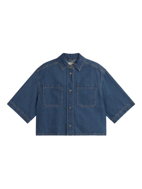 Weekend Max Mara short-sleeve denim shirt - Blue - zdjęcie produktu nr 1