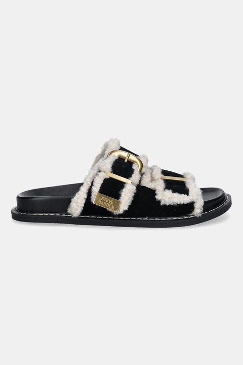 Steve Madden klapki zamszowe Arch-F damskie kolor czarny 11005031 - zdjęcie produktu nr 2