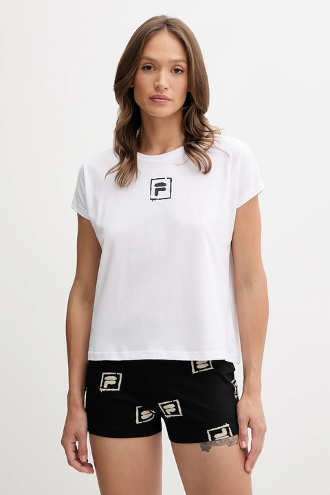 Fila piżama bawełniana damska kolor biały bawełniana FPS4208 - zdjęcie produktu nr 1