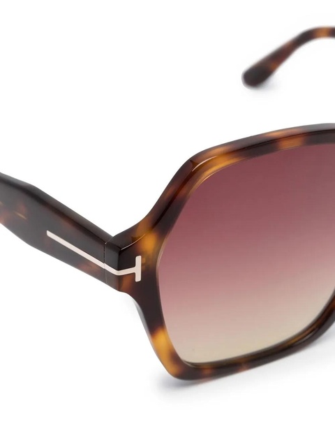 TOM FORD Eyewear oversize geometric-framed sunglasses - Brown - zdjęcie produktu nr 2