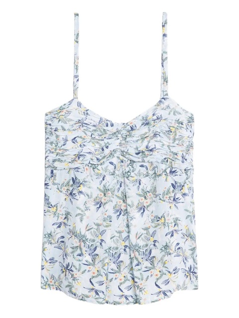 Zadig&Voltaire Cippie floral-print smocked top - Blue - zdjęcie produktu nr 1