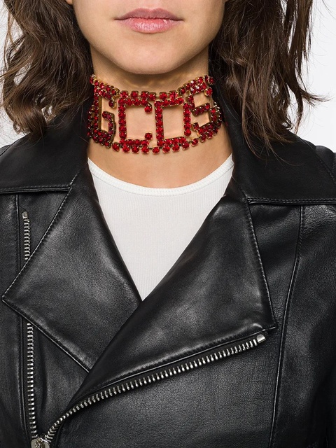GCDS logo chocker necklace - Red - zdjęcie produktu nr 2