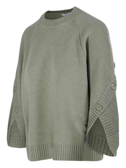 Max Mara button-cuff balloon-sleeve sweater - Green - zdjęcie produktu nr 2