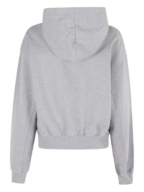 JW Anderson logo-embroidered cotton hoodie - Grey - zdjęcie produktu nr 2