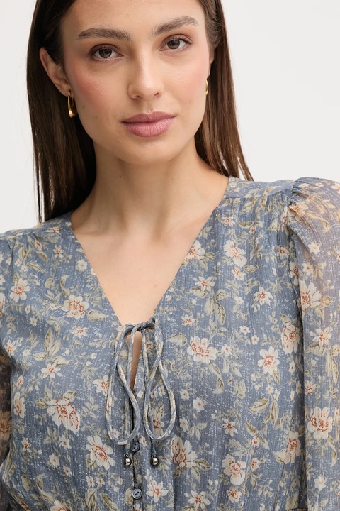 Pepe Jeans sukienka kolor niebieski midi rozkloszowana PL9537692 - zdjęcie produktu nr 1