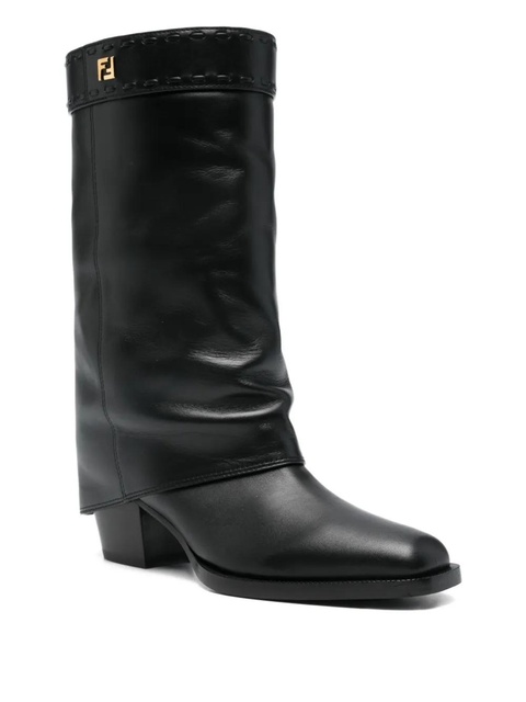 FENDI leather ankle boots - Black - zdjęcie produktu nr 2