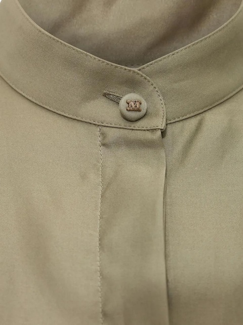 Max Mara mandarin-collar shirt - Green - zdjęcie produktu nr 2