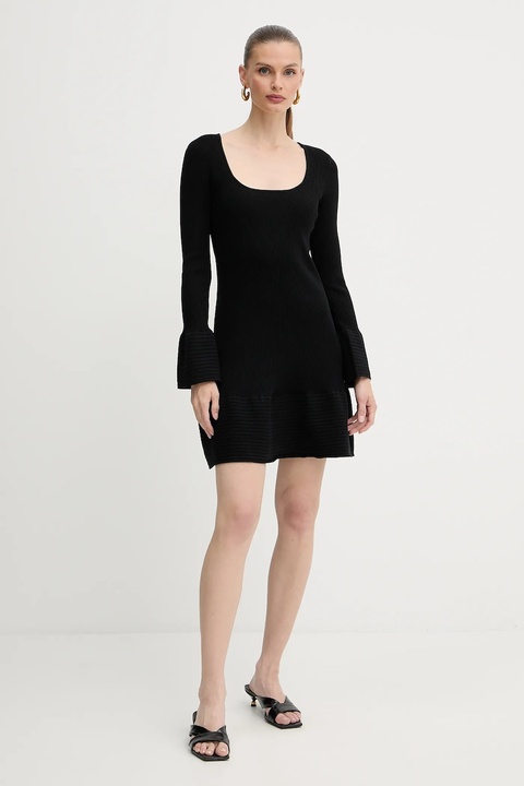 Twinset sukienka kolor czarny mini rozkloszowana 252AP3191 - zdjęcie produktu nr 2
