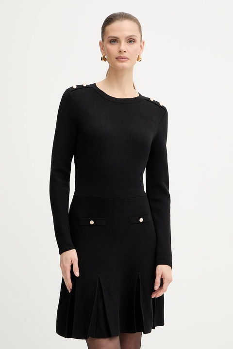 Morgan sukienka z domieszką wełny kolor czarny mini rozkloszowana RMCOLO - zdjęcie produktu nr 1