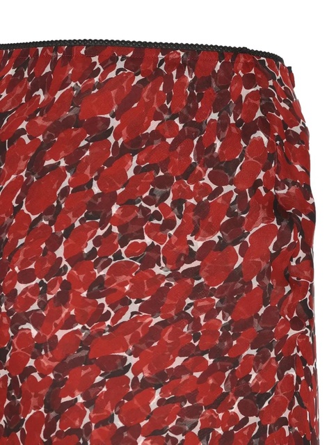 Saint Laurent polka-dot silk skirt - Red - zdjęcie produktu nr 2