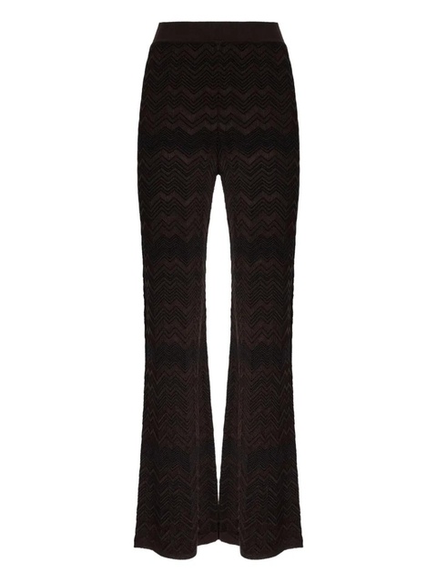 Missoni zigzag-pattern flared trousers - Brown - zdjęcie produktu nr 1