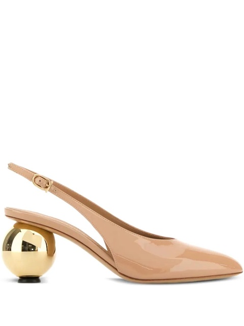 Ferragamo 70mm Tessie sphere-heel slingback pumps - Neutrals - zdjęcie produktu nr 1