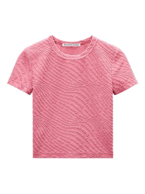 Alexander Wang logo-embossed T-shirt - Pink - zdjęcie produktu nr 1