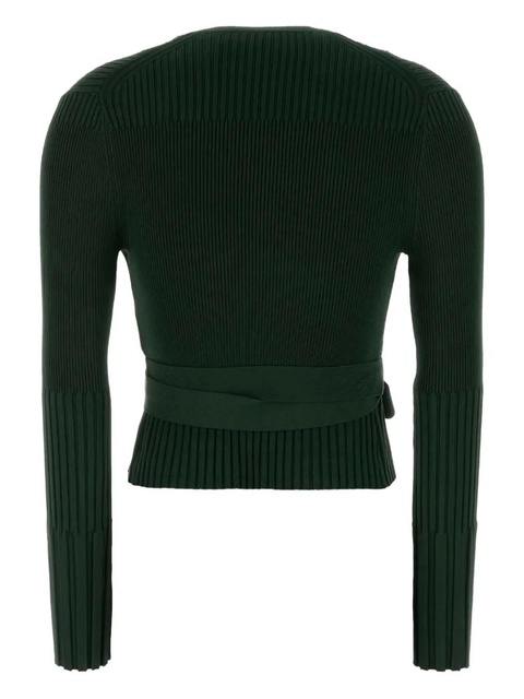 ZIMMERMANN tie-waist ribbed cardigan - Green - zdjęcie produktu nr 2