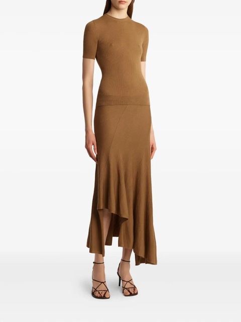 KHAITE Celina ribbed T-shirt - Brown - zdjęcie produktu nr 2