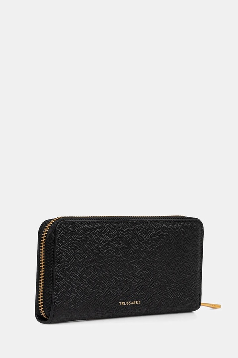 Trussardi portfel skórzany damski kolor czarny I042E000073N - zdjęcie produktu nr 1
