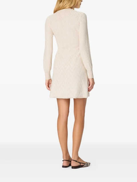 Missoni zigzag-pattern long-sleeve mini dress - Neutrals - zdjęcie produktu nr 2