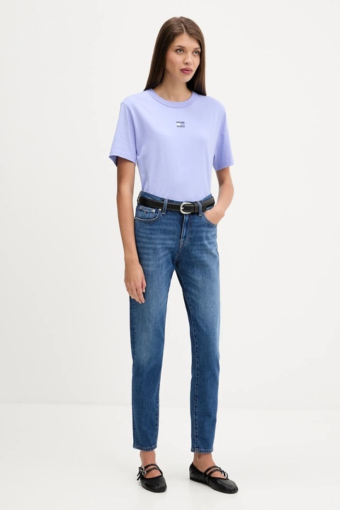 Tommy Jeans jeansy damskie kolor granatowy DW0DW21808 - zdjęcie produktu nr 1