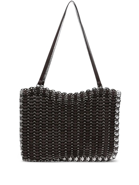 Rabanne chain-link leather tote bag - Brown - zdjęcie produktu nr 1