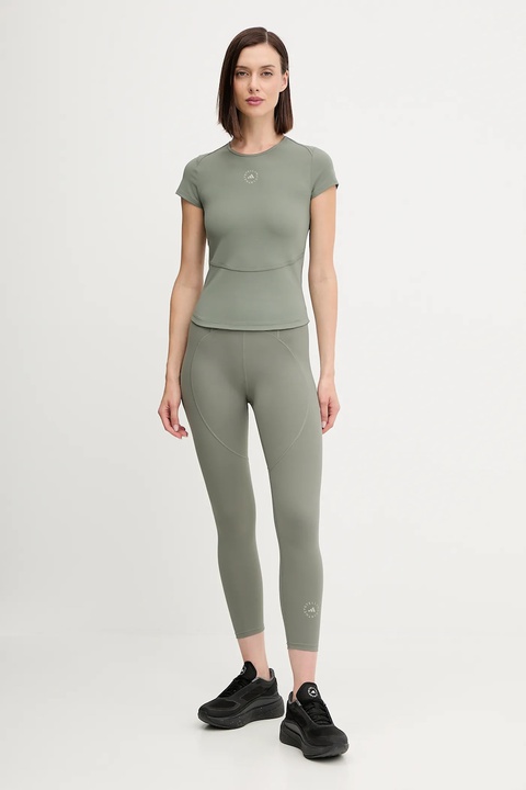 adidas by Stella McCartney t-shirt treningowy damski kolor zielony JW4564 - zdjęcie produktu nr 2