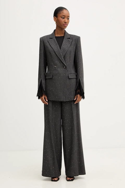 Haveone marynarka kolor szary dwurzędowa JGE-P031 - zdjęcie produktu nr 2