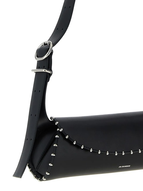Jil Sander small Cannolo leather shoulder bag - Black - zdjęcie produktu nr 2