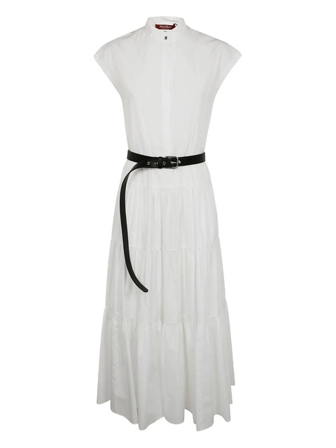Max Mara Bairo tiered midi dress - White - zdjęcie produktu nr 1