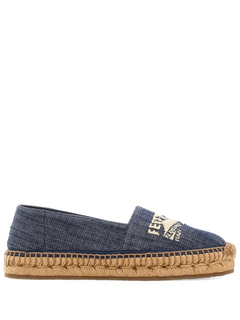 Ferragamo logo-embroidered denim espadrilles - Blue - zdjęcie produktu nr 1