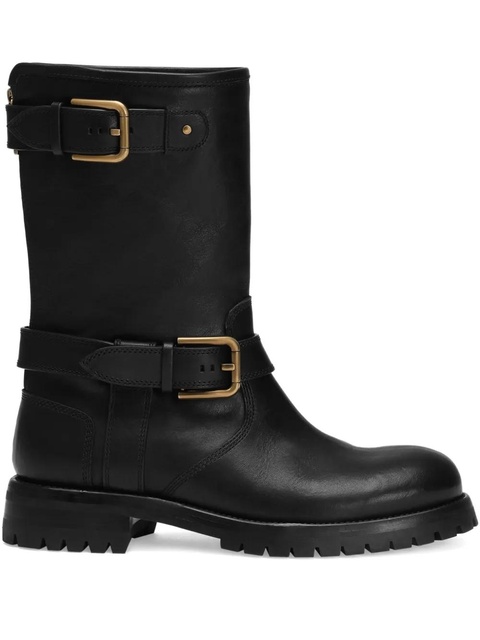 Dolce & Gabbana buckle-detail knee-high boots - Black - zdjęcie produktu nr 1