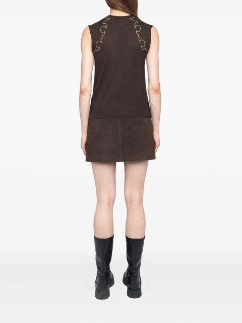 Zadig&Voltaire embellished sleeveless top - Brown - zdjęcie produktu nr 2