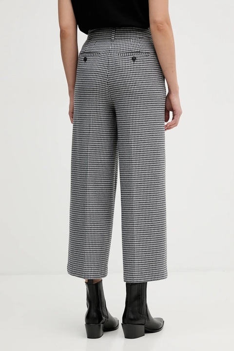 United Colors of Benetton spodnie damskie kolor czarny fason culottes high waist 44BWDF0AA - zdjęcie produktu nr 1