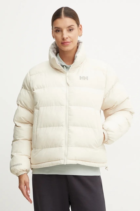 Helly Hansen kurtka dwustronna damska kolor beżowy zimowa oversize - zdjęcie produktu nr 1