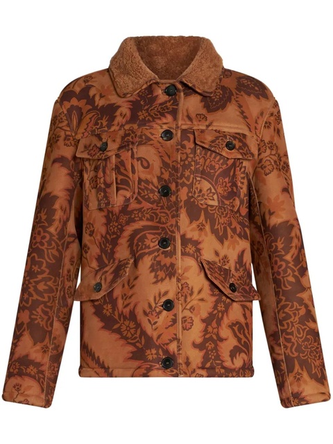 ETRO printed shearling jacket - Brown - zdjęcie produktu nr 1