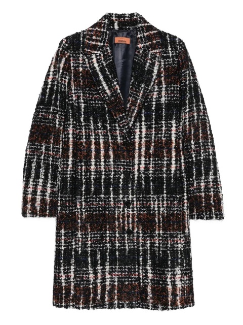 Missoni plaid single-breasted coat - Black - zdjęcie produktu nr 1