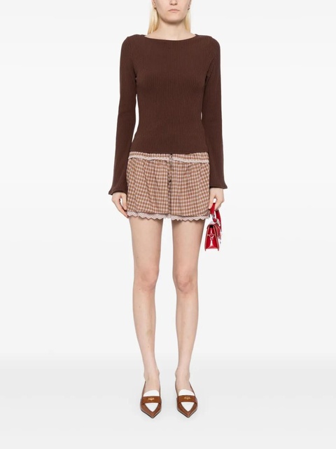 Reformation Millet knit-top - Brown - zdjęcie produktu nr 2