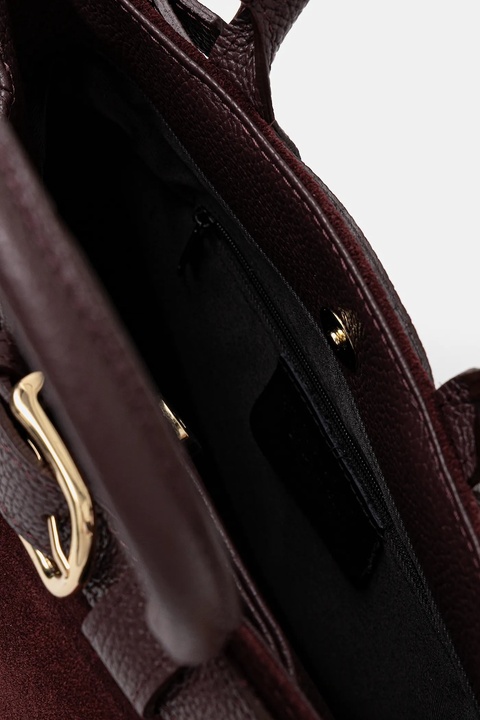 Answear.LAB torebka zamszowa kolor bordowy - zdjęcie produktu nr 2