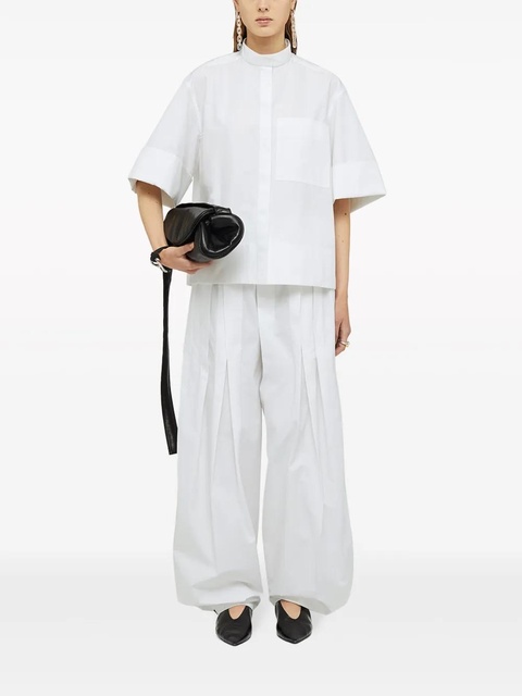 Jil Sander pleat-detail wide-leg trousers - White - zdjęcie produktu nr 2
