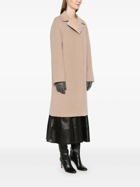 FENDI logo-detail collar coat - Neutrals - zdjęcie produktu nr 2