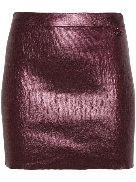 Diesel BR-M-Onerva foiled mini skirt - Purple - zdjęcie produktu nr 1
