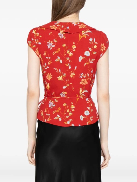 Reformation Clemence blouse - Red - zdjęcie produktu nr 2