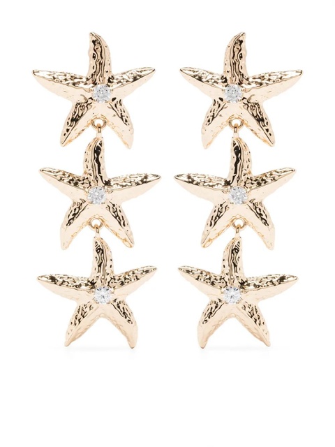 Self-Portrait rhinestone-embellished earrings - Gold - zdjęcie produktu nr 1