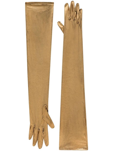Dolce & Gabbana foiled long gloves - Gold - zdjęcie produktu nr 1