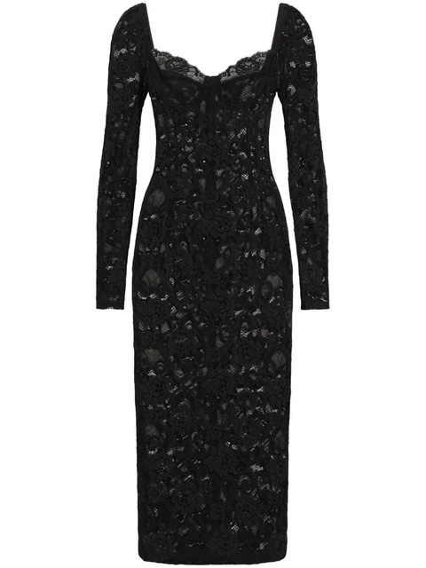 Dolce & Gabbana laced maxi dress - Black - zdjęcie produktu nr 1